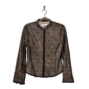 MAX MARA $795 Italy Lace Embroidered Snap Close Evening Jacket US‎ Size 12